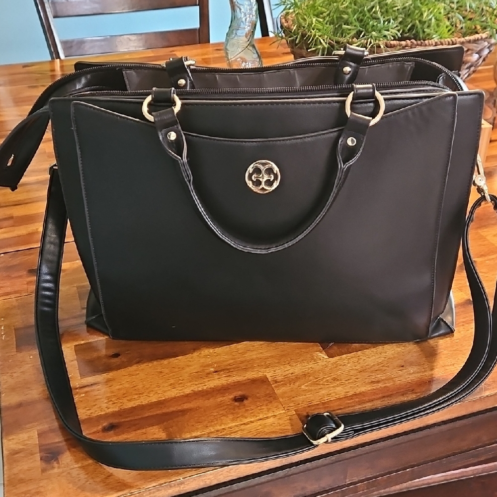 Miss Nine Women's Tote Bag with Gold Accent